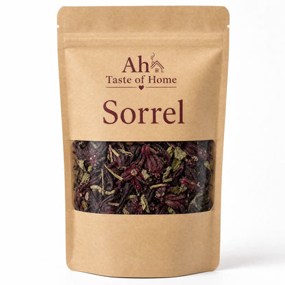 AH Taste of Home Sorrel (Hibiscus) Tea – Premium Loose Leaf Hibiscus Herbal Tea, Caffeine-Free Caribbean Infusion (Trinidad &amp; Tobago)