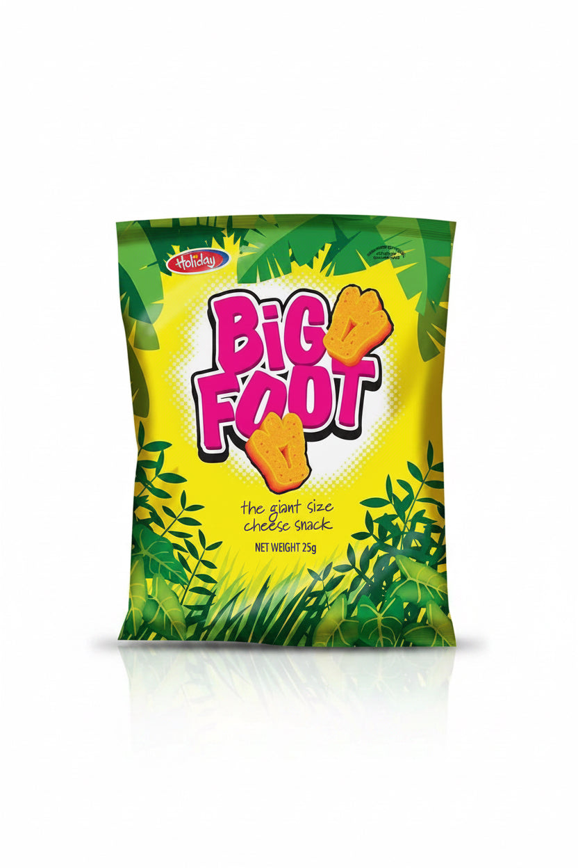 Big Foot giant size cheese snack bag 25g