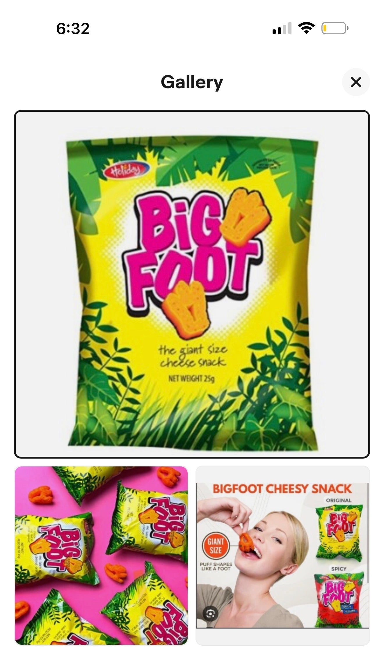 Big Foot giant size cheese snack 25g pack